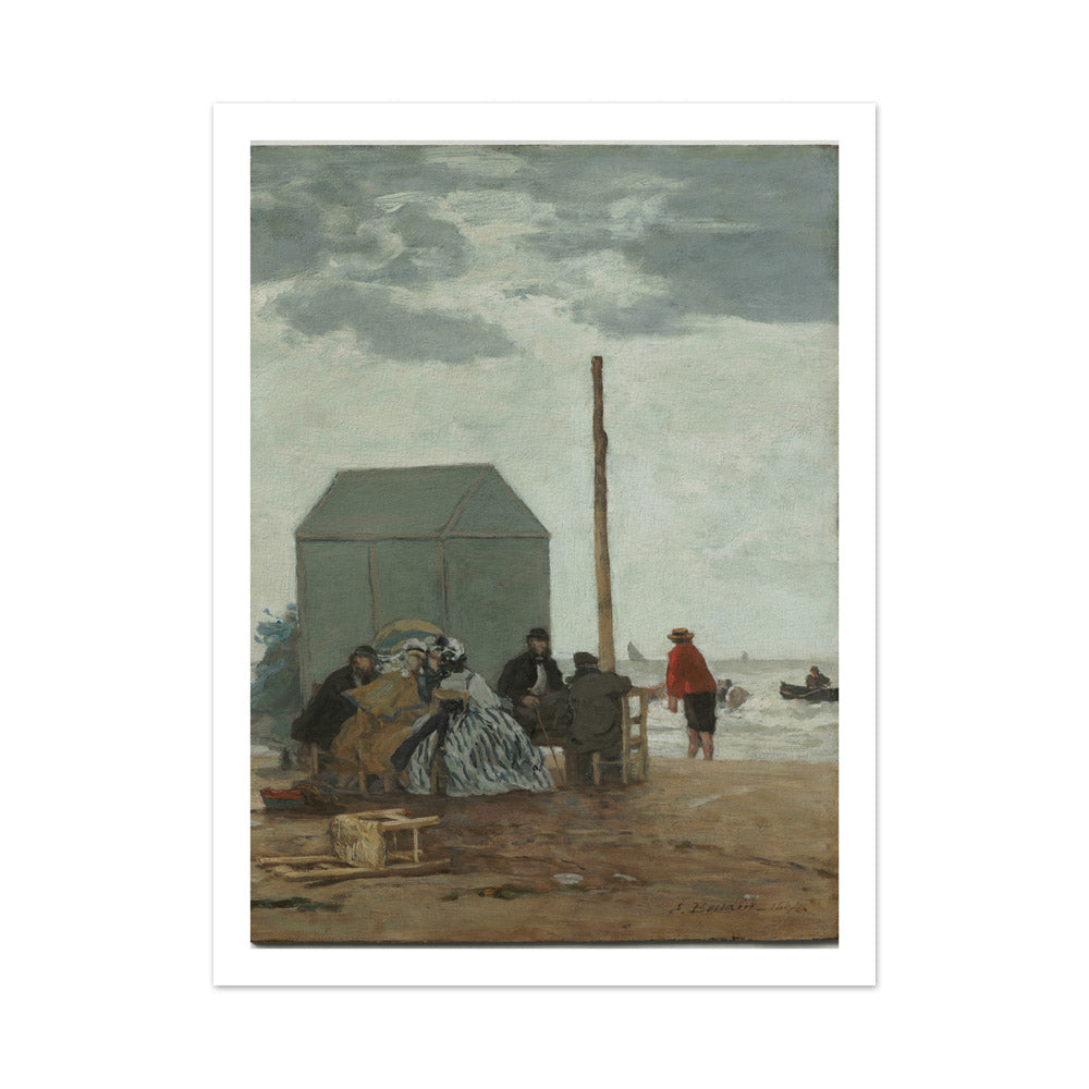 The Beach at Deauville by Eugène Boudin - Large / With Margin / No Frame