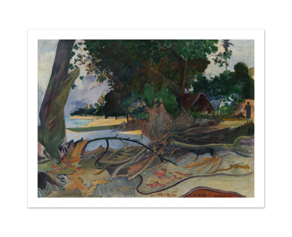 The Hibiscus Tree by Paul Gauguin - Large / With Margin / No Frame