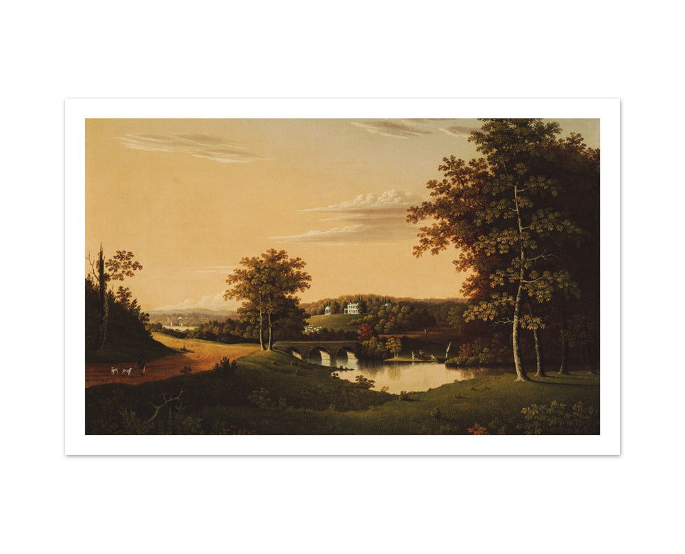 Point Breeze, the Estate of Joseph Napoleon Bonaparte at Bordentown, New Jersey by Charles B. Lawrence - Large / With Margin / No Frame
