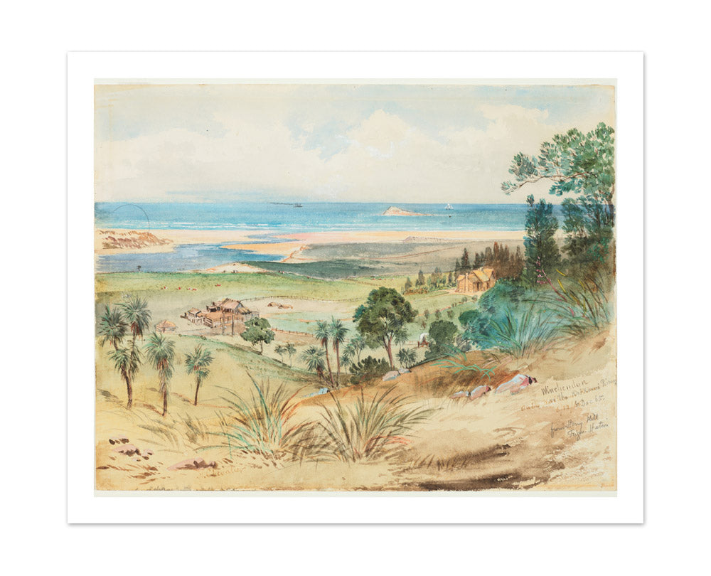 Winchendon on the Kaikorai River by Nicholas Chevalier - Large / With Margin / No Frame