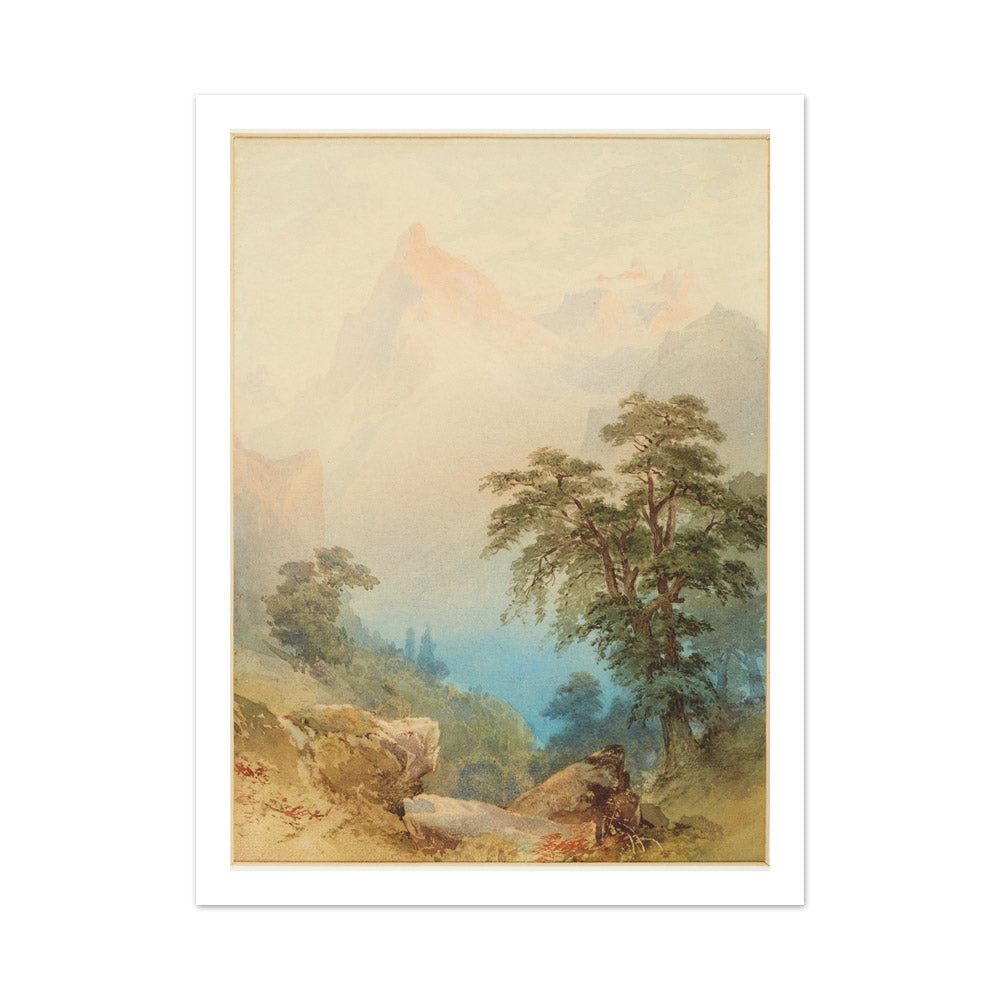 A view of the Alps by Nicholas Chevalier - Large / With Margin / No Frame