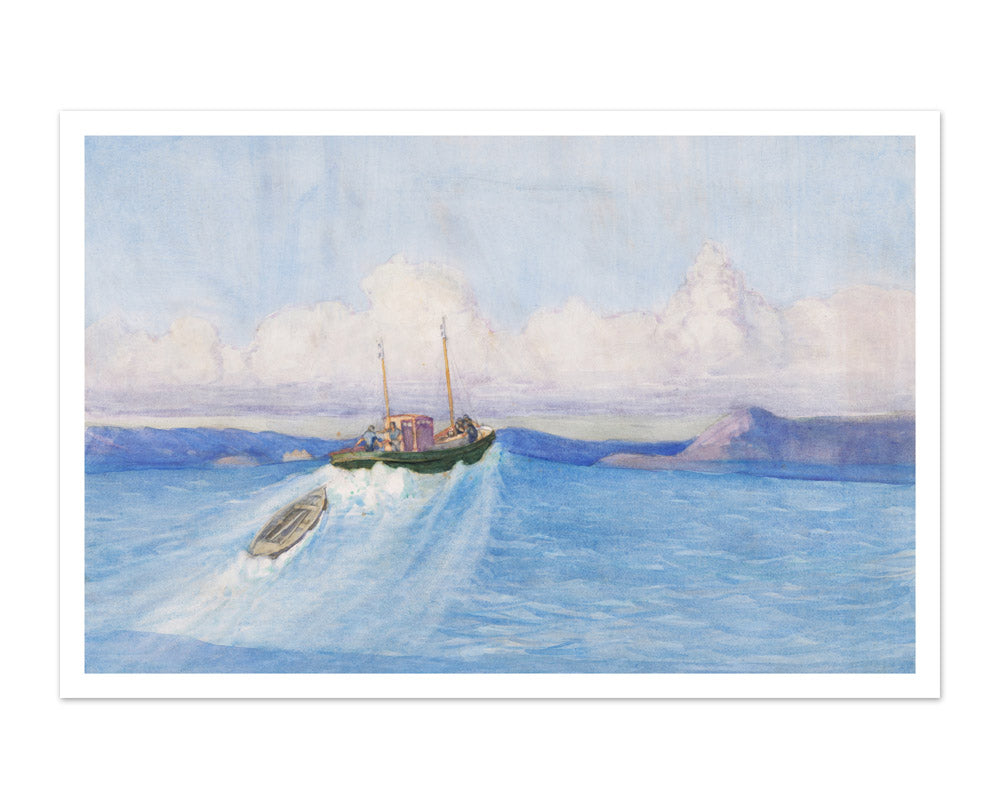 Riding the swell, Wellington Harbour by Dorothy Richmond - Majestic / With Margin / No Frame