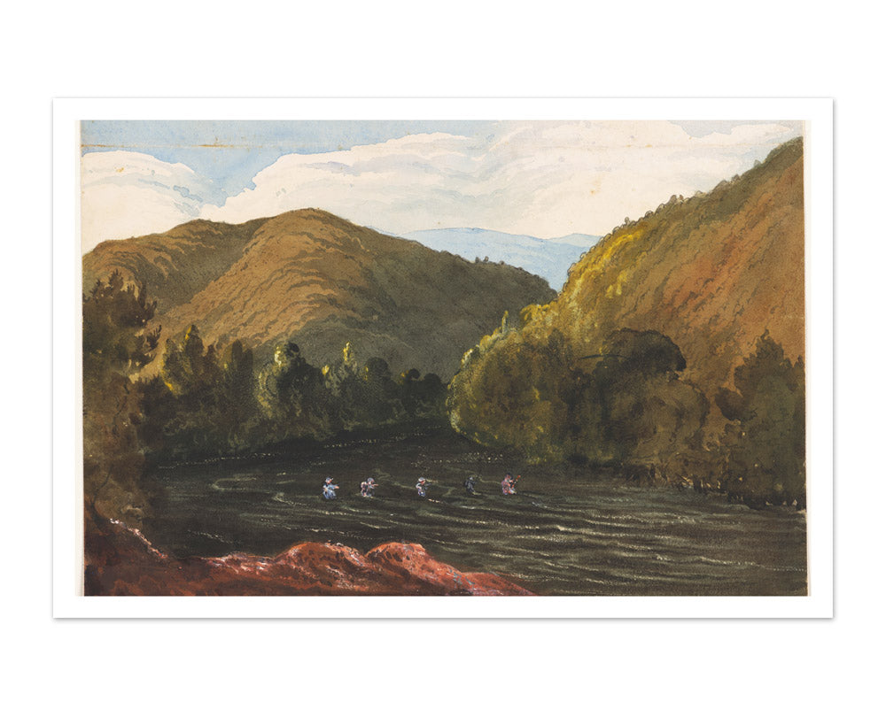 On the Buller River, Near Lake Arthur, Rotoiti by Sir William Fox KCMG - Majestic / With Margin / No Frame