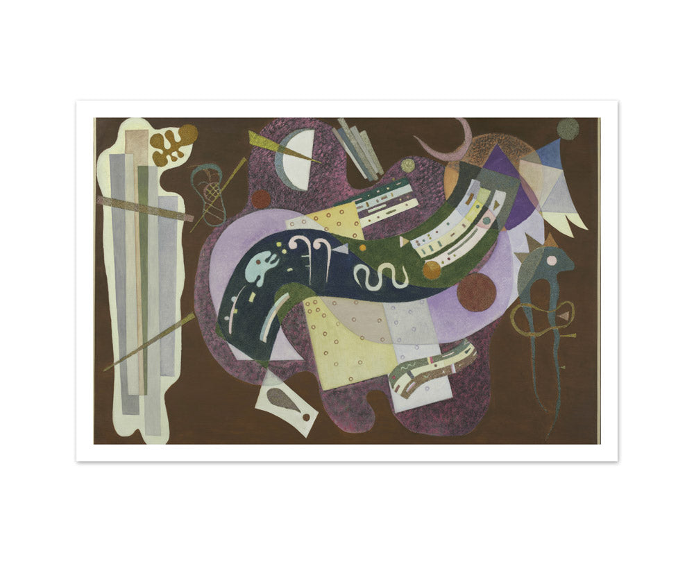 Rigid and Curved by Vasilij Kandinskij - Medium / With Margin / No Frame