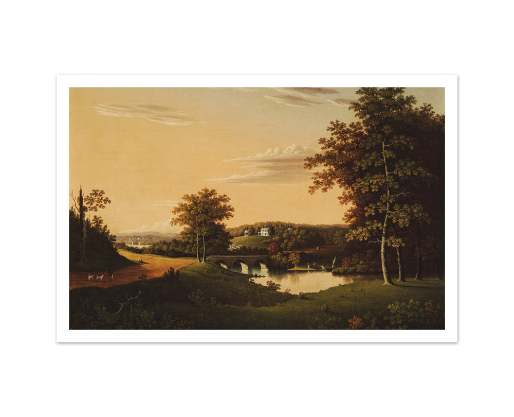 Point Breeze, the Estate of Joseph Napoleon Bonaparte at Bordentown, New Jersey by Charles B. Lawrence - Medium / With Margin / No Frame