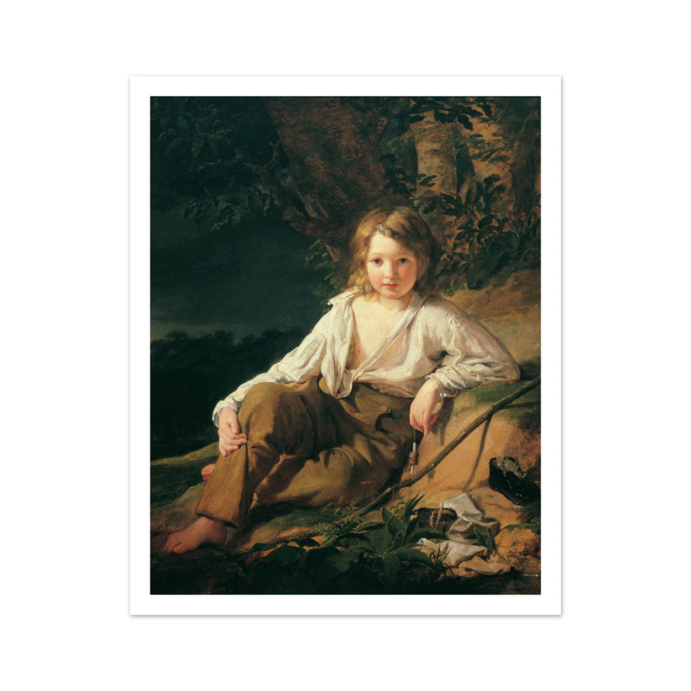 A Fisher Boy by Friedrich von Amerling - Medium / With Margin / No Frame