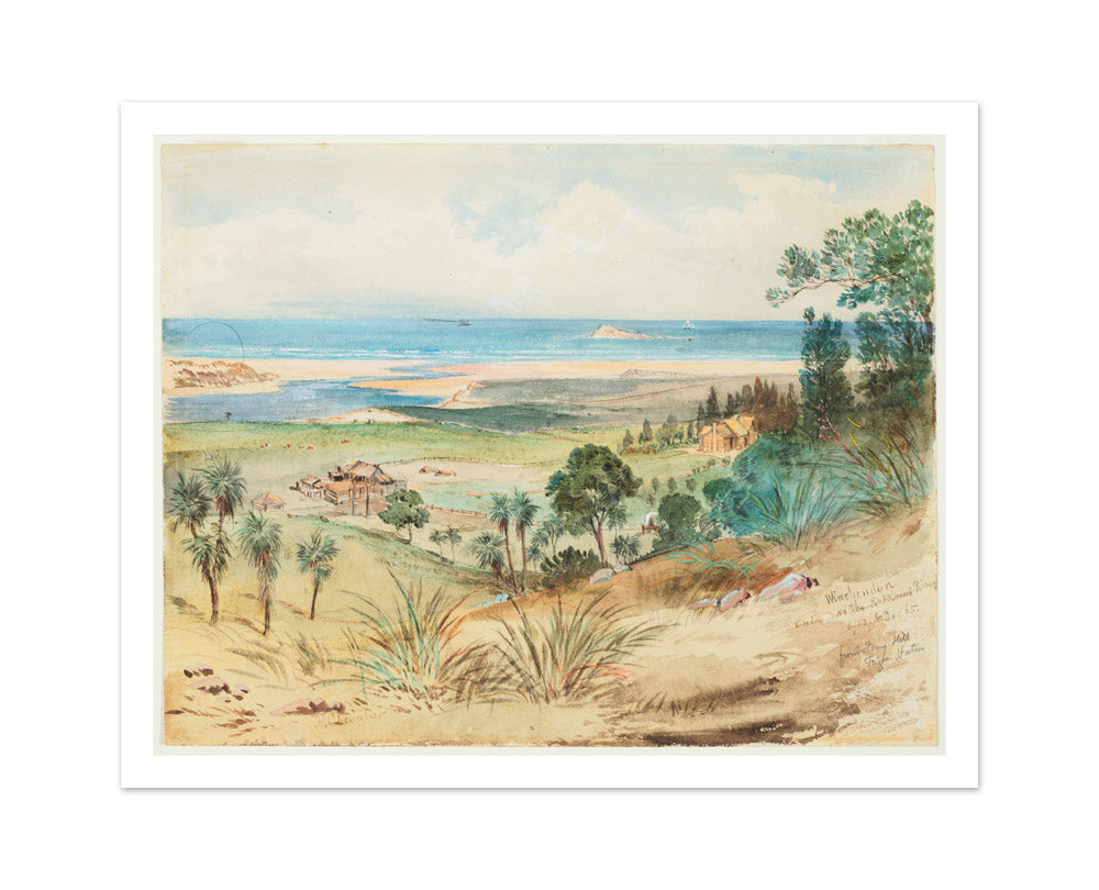 Winchendon on the Kaikorai River by Nicholas Chevalier - Medium / With Margin / No Frame
