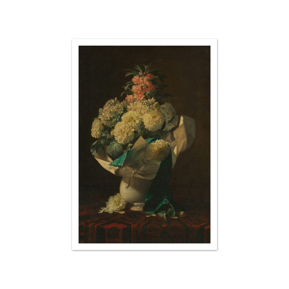 Vase of Flowers by Georges Jeannin - Small / With Margin / No Frame
