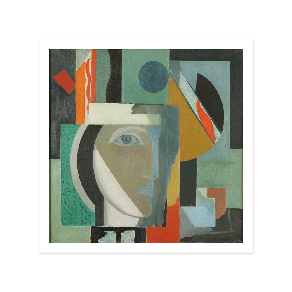 Composition with a Head by Ragnhild Kaarbø - Small / With Margin / No Frame