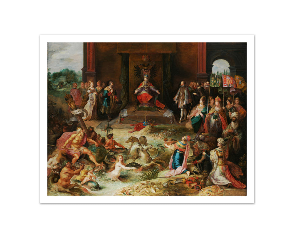 Allegory on the Abdication of Emperor Charles v in Brussels by Frans Francken (II) - Small / With Margin / No Frame
