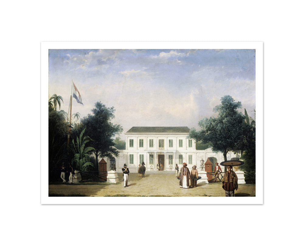 House on the Rijswijk, Batavia (Jalan Veteran) by Ernest Alfred Hardouin - Small / With Margin / No Frame