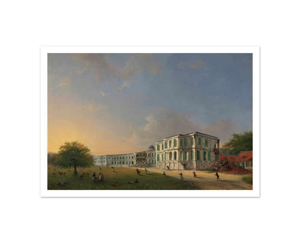 Front View of Buitenzorg Palace during the Earthquake of 10 October 1834 by Willem Troost (II) - Small / With Margin / No Frame