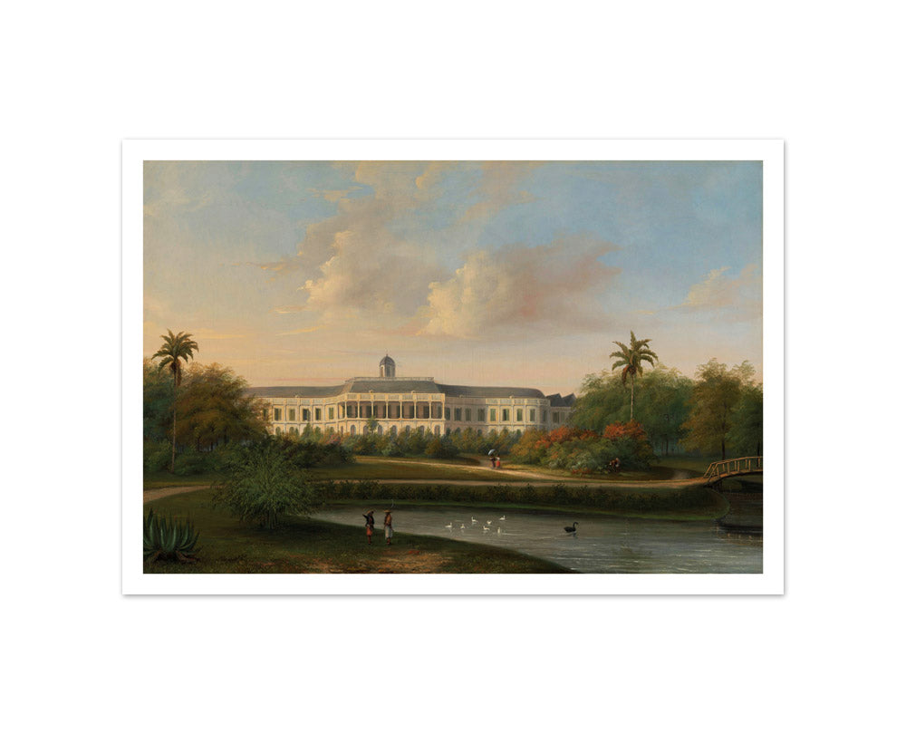 Rear View of Buitenzorg Palace before the Earthquake of 10 October 1834 by Willem Troost II - Small / With Margin / No Frame
