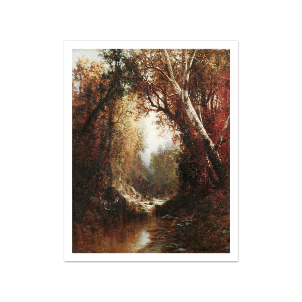 Autumn Scene in the Adirondacks by William Hart - Small / With Margin / No Frame