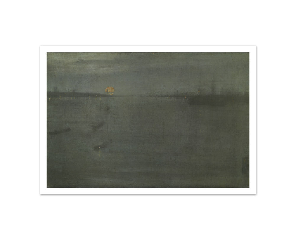 Nocturne: Blue and Gold—Southampton Water by James McNeill Whistler - Small / With Margin / No Frame