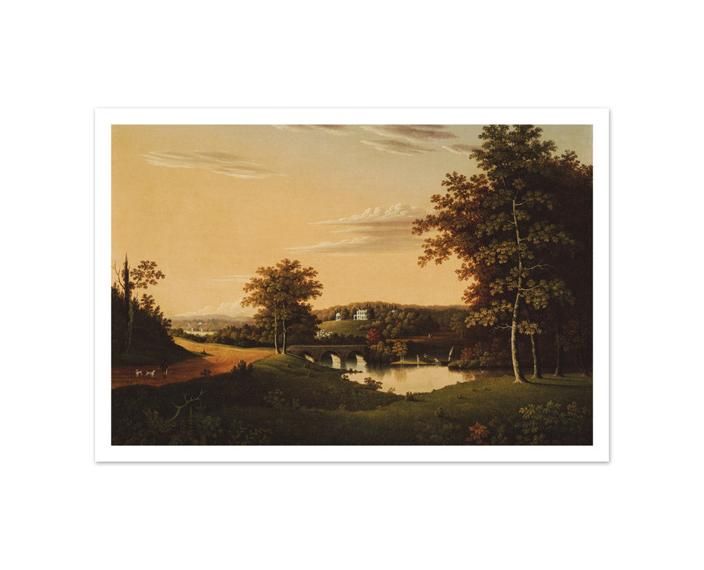 Point Breeze, the Estate of Joseph Napoleon Bonaparte at Bordentown, New Jersey by Charles B. Lawrence - Small / With Margin / No Frame