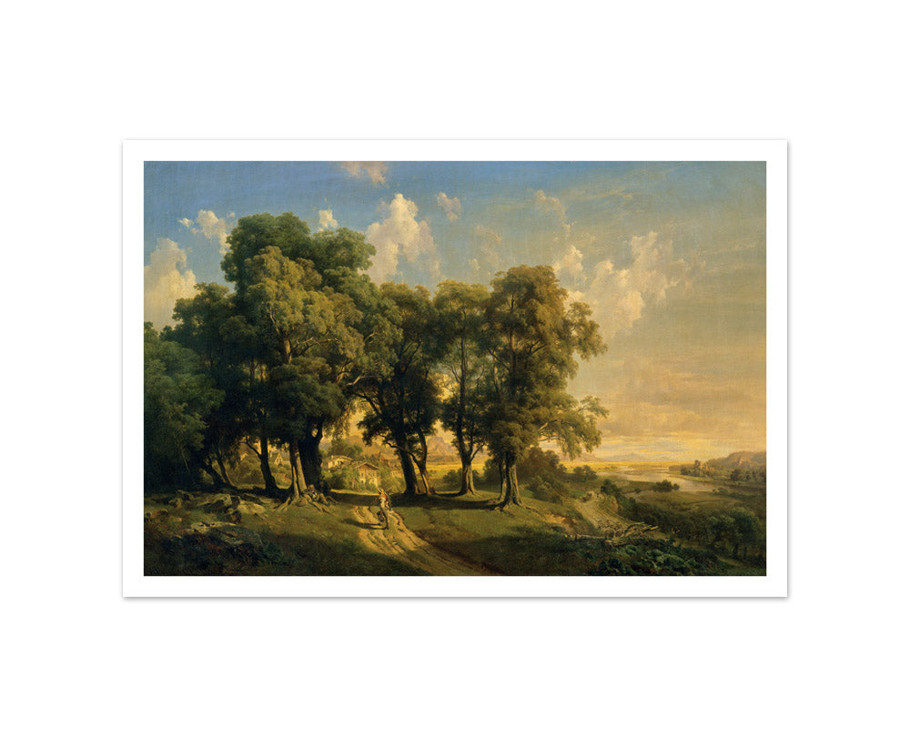 Under the Linden Trees  by Anton Hansch - Small / With Margin / No Frame