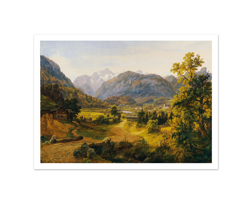 The Unknown Valley in Salzburg by Anton Schiffer - Small / With Margin / No Frame