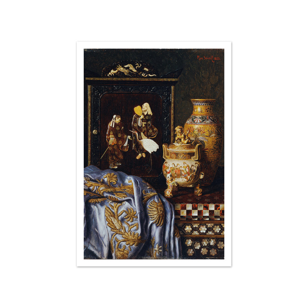 Still life with Japanese art objects by Max Schödl - Small / With Margin / No Frame