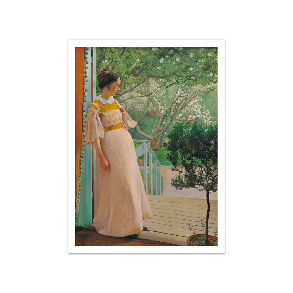 At the French Windows. The Artist's Wife by L.A. Ring - Small / With Margin / No Frame