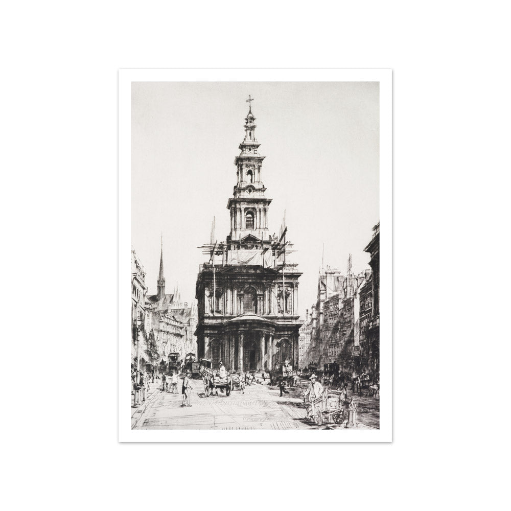 St. Mary le Strand by Francis Dodd - Small / With Margin / No Frame