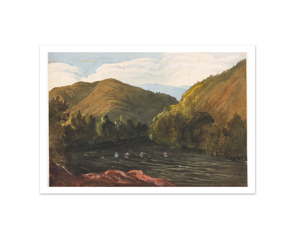 On the Buller River, Near Lake Arthur, Rotoiti by Sir William Fox KCMG - Small / With Margin / No Frame