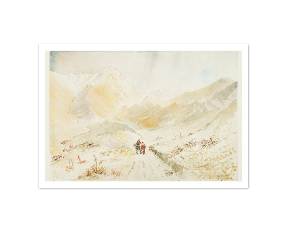Lindis Pass. by Nicholas Chevalier - Small / With Margin / No Frame
