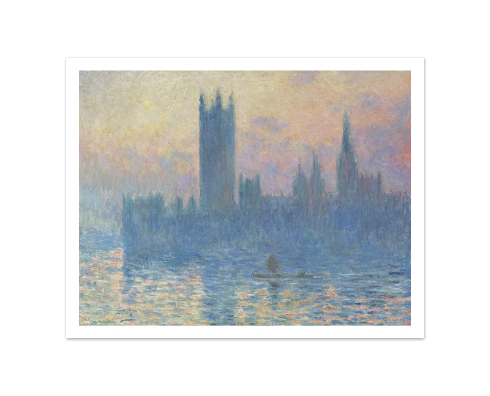 Claude Monet - The Houses of Parliament, Sunset - Small / With Margin / No Frame
