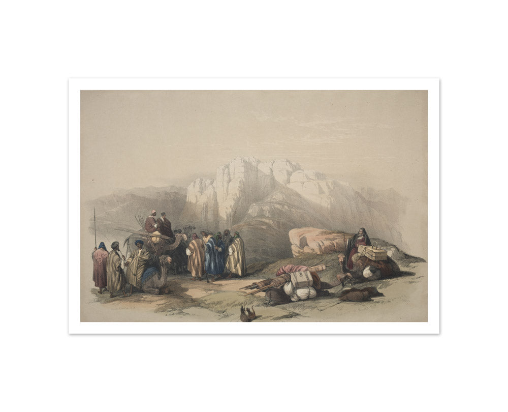 David Roberts - Tomb of Aaron, Summit of Mount Horeb - Small / With Margin / No Frame