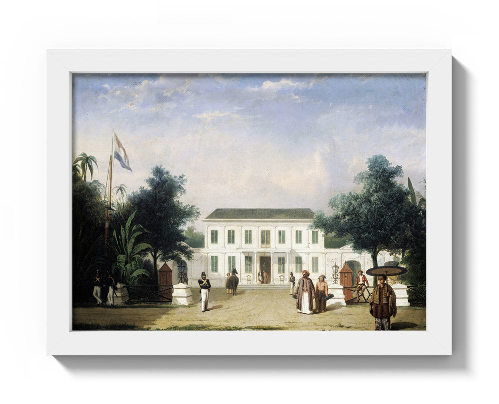 House on the Rijswijk, Batavia (Jalan Veteran) by Ernest Alfred Hardouin - Compact / Full Bleed / White Frame