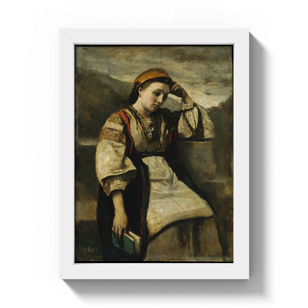 Reverie by Camille Corot - Compact / Full Bleed / White Frame
