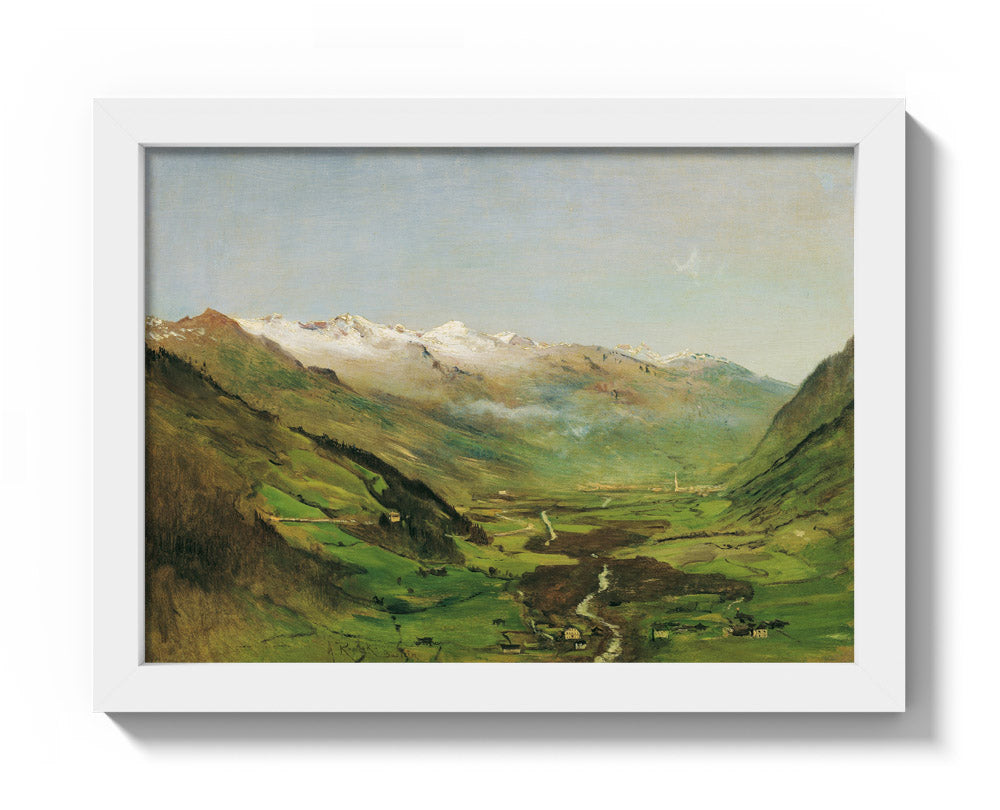 The Gastein Valley I by Anton Romako - Compact / Full Bleed / White Frame