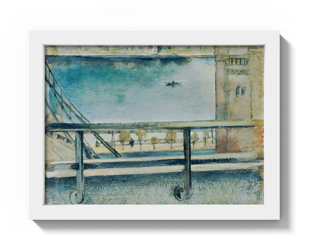 View of the Vltava, Prague by Friedl Dicker-Brandeis - Compact / Full Bleed / White Frame