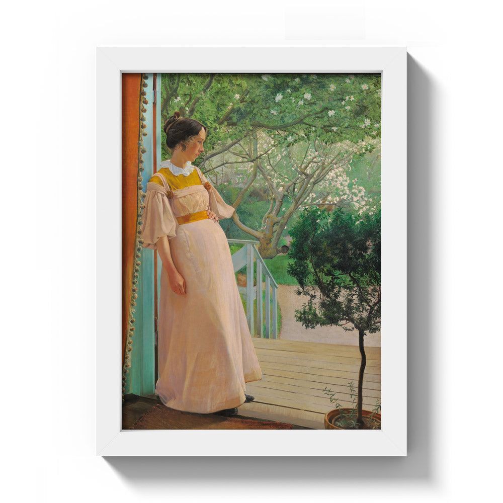 At the French Windows. The Artist's Wife by L.A. Ring - Compact / Full Bleed / White Frame