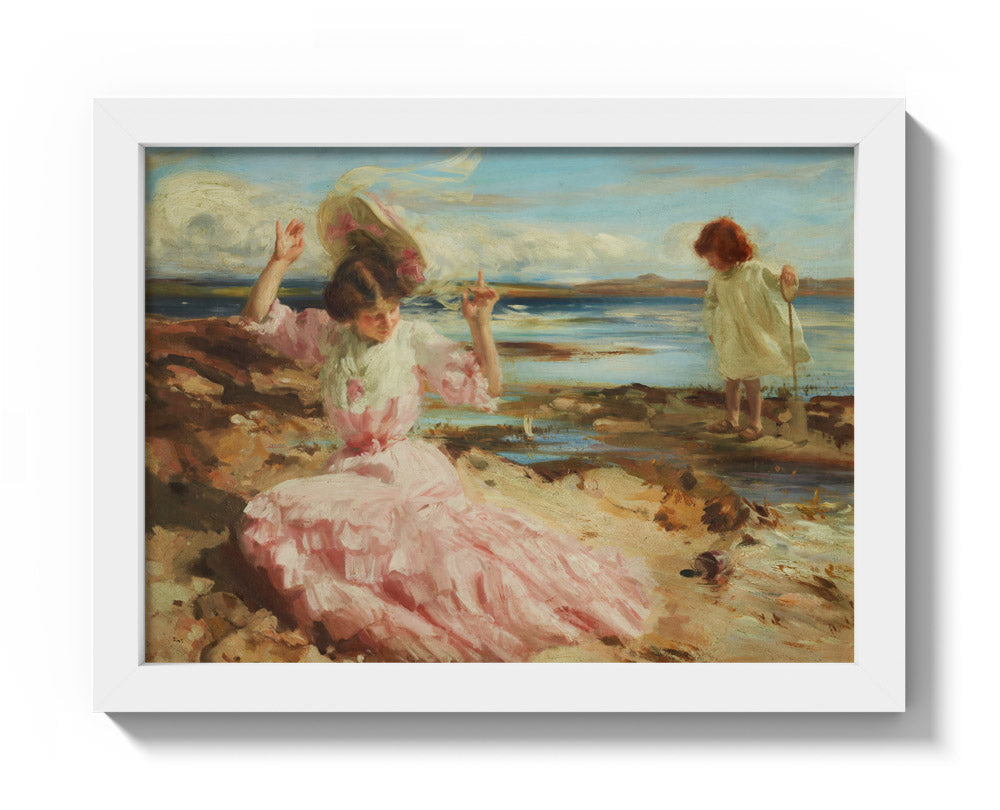By summer seas by Charles Sims - Compact / Full Bleed / White Frame