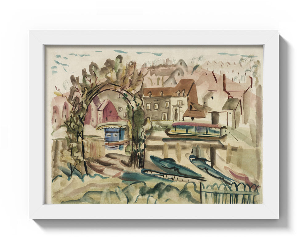 On the River Severn by Frances Hodgkins - Compact / Full Bleed / White Frame