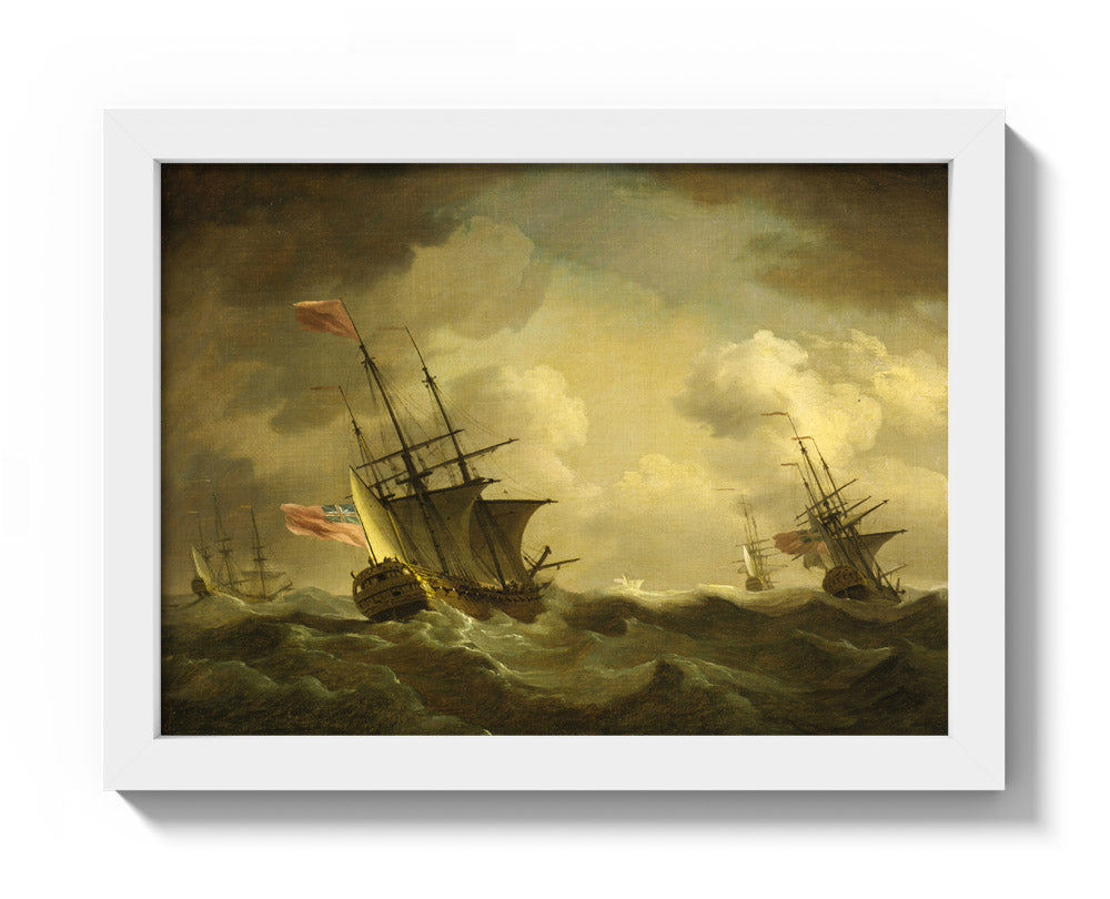 Charles Brooking - An English Squadron Going to Windward - Compact / Full Bleed / White Frame