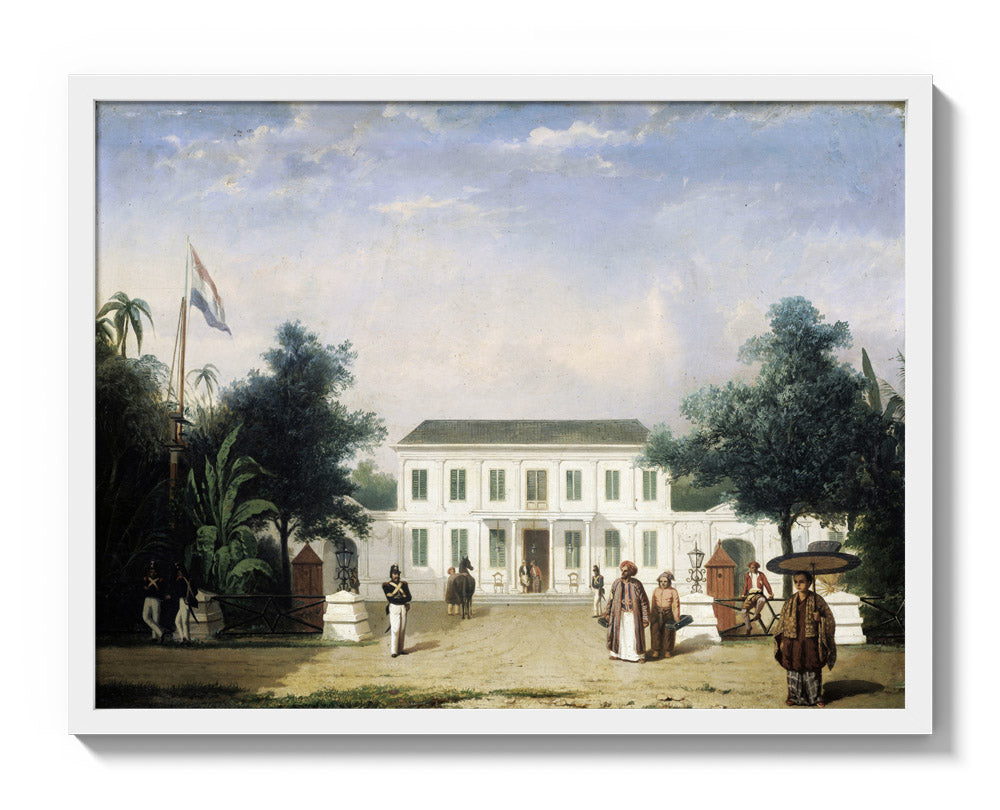 House on the Rijswijk, Batavia (Jalan Veteran) by Ernest Alfred Hardouin - Large / Full Bleed / White Frame