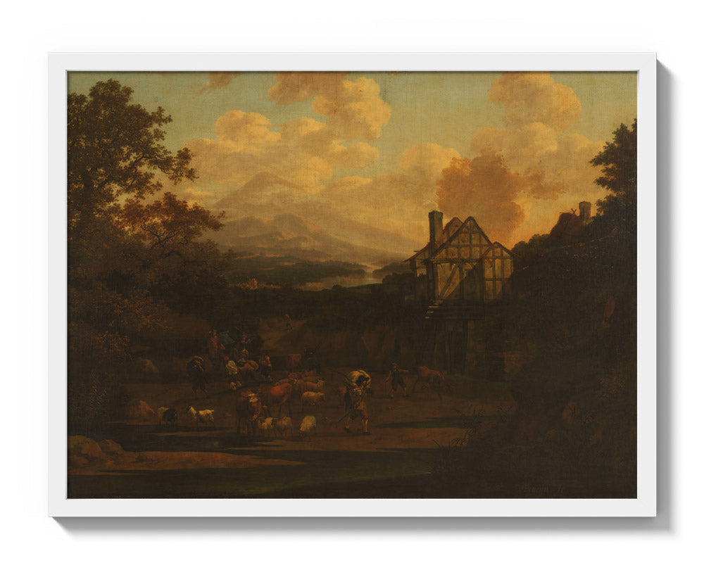 Plundering by Abraham Jansz Begeyn - Large / Full Bleed / White Frame