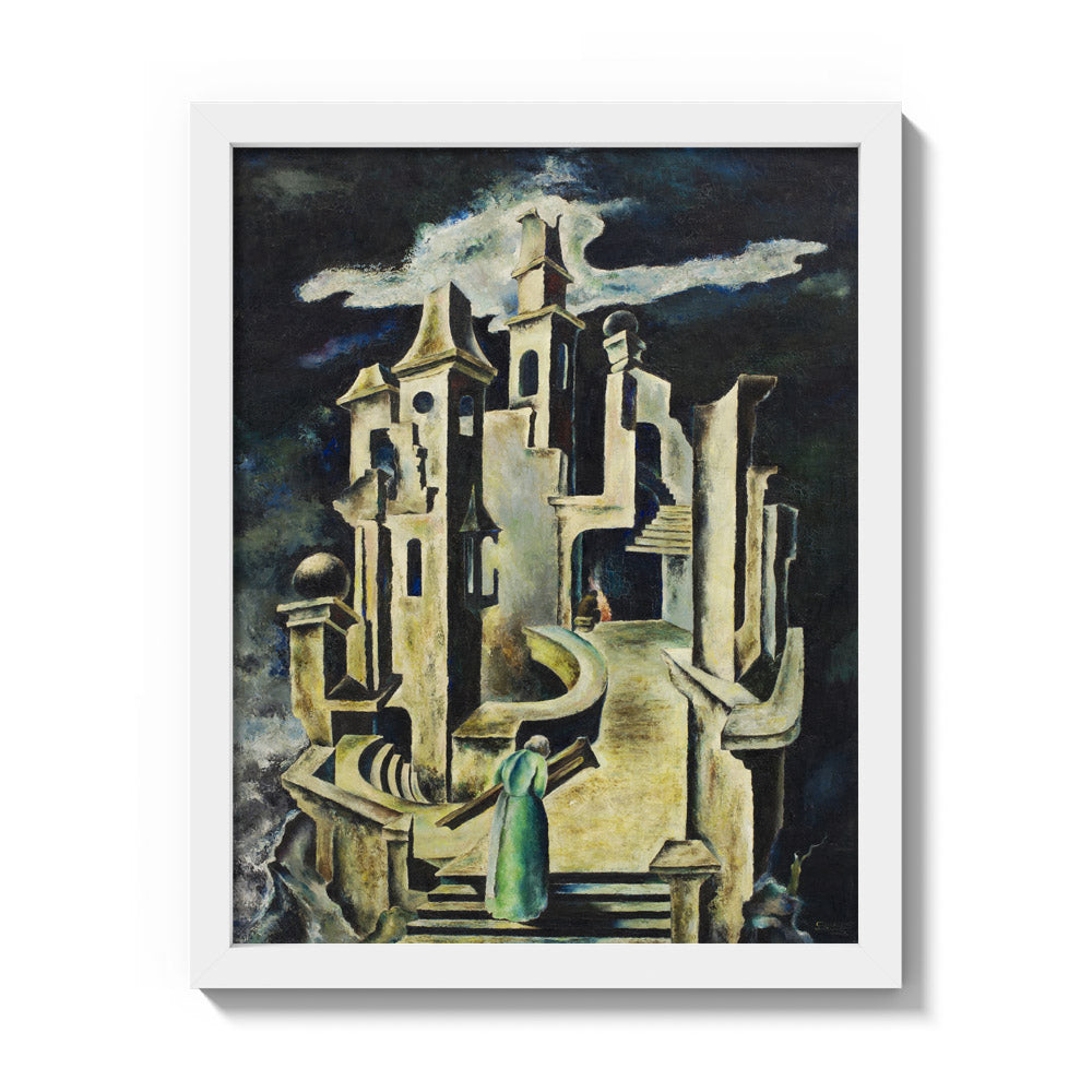 Nocturne to Victoria by Charles Davis - Small / Full Bleed / White Frame