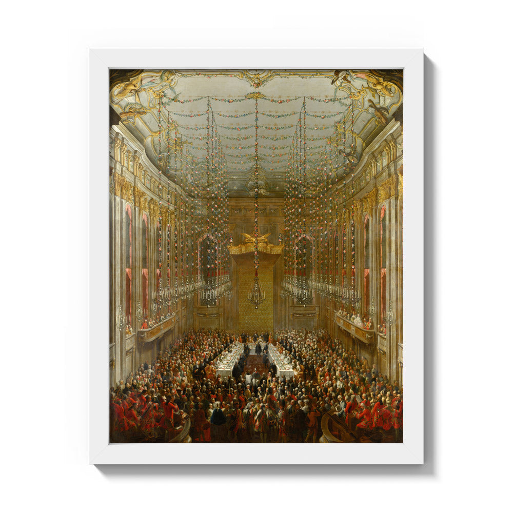 Martin van Meytens - Wedding Supper - Small / Full Bleed / White Frame