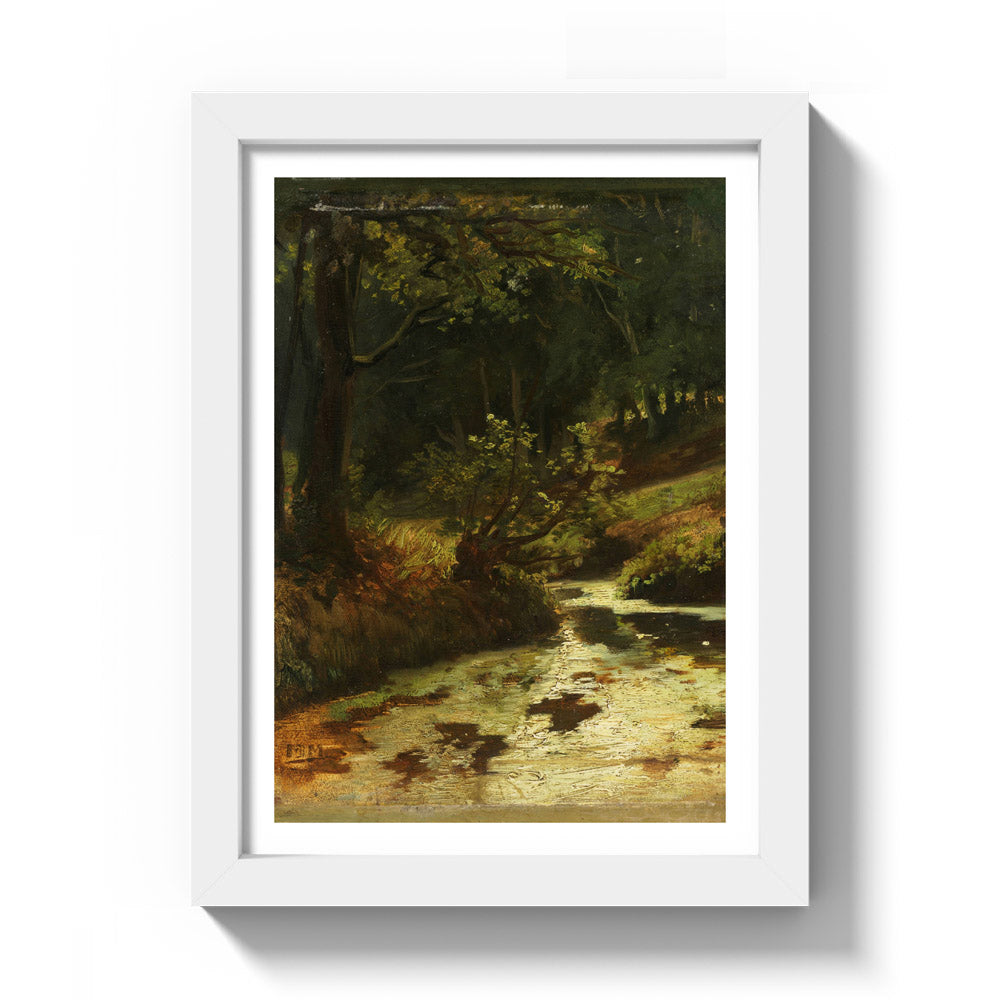 Brook in the Woods near Oosterbeek by Matthijs Maris - Compact / With Margin / White Frame