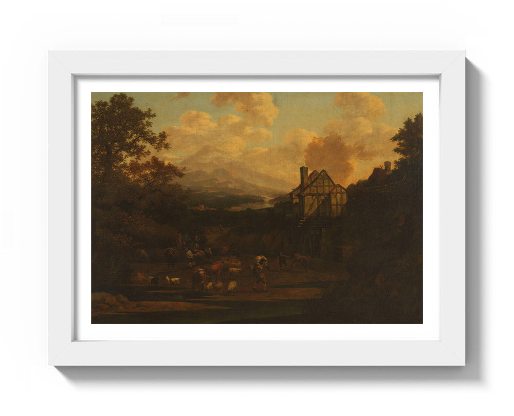 Plundering by Abraham Jansz Begeyn - Compact / With Margin / White Frame