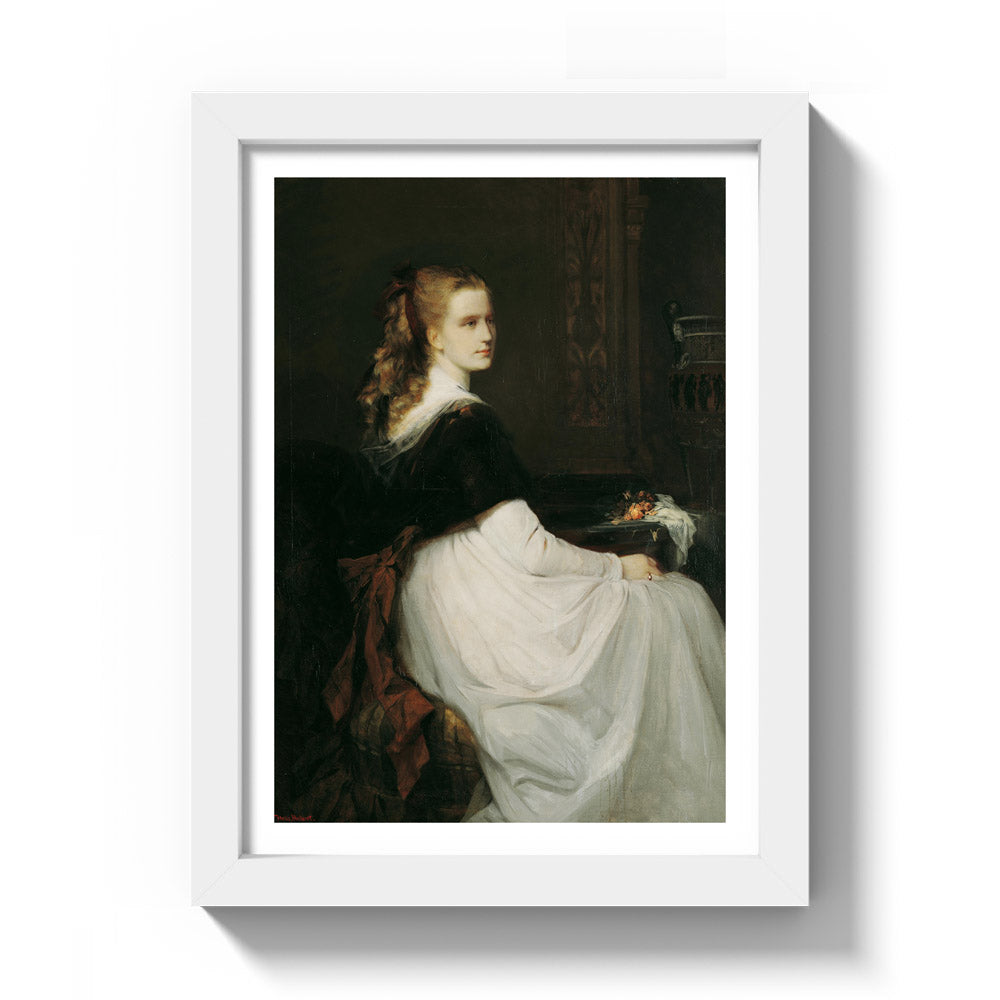 Portrait of Eugenie Scheuffelen by Hans Makart - Compact / With Margin / White Frame