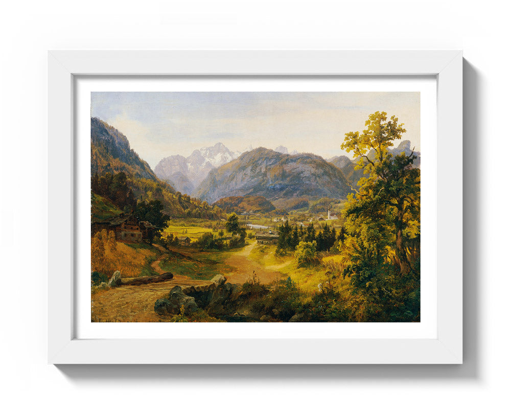 The Unknown Valley in Salzburg by Anton Schiffer - Compact / With Margin / White Frame