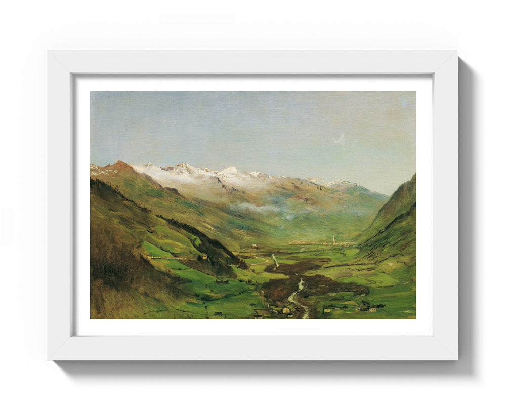 The Gastein Valley I by Anton Romako - Compact / With Margin / White Frame