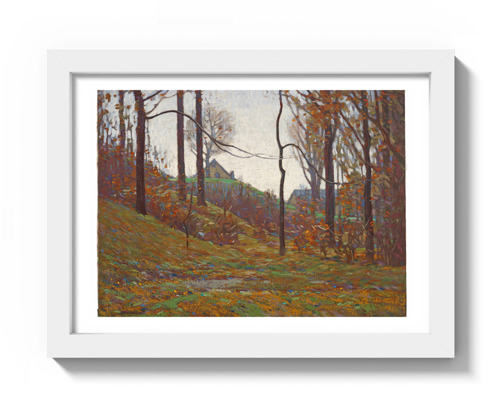 Near Pleasant Run, Irvington, Indianapolis by Clifton A. Wheeler - Compact / With Margin / White Frame