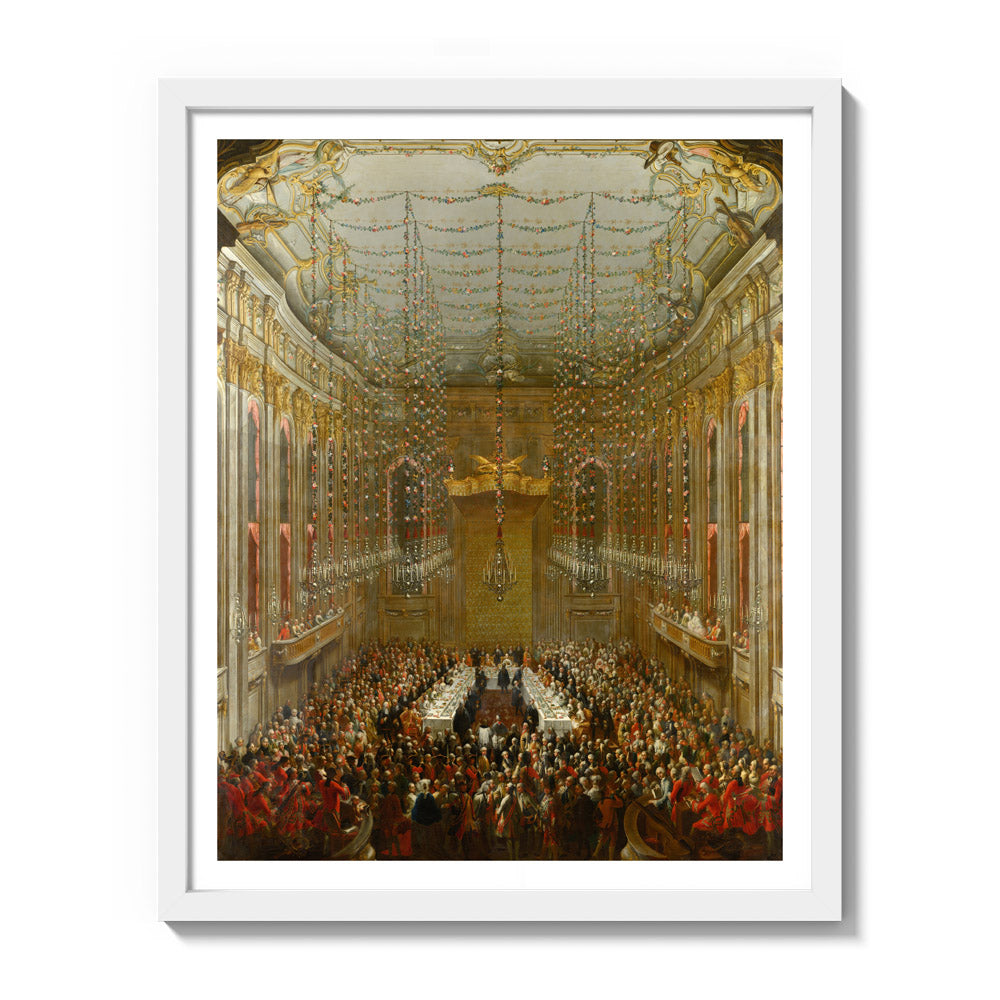 Martin van Meytens - Wedding Supper - Medium / With Margin / White Frame