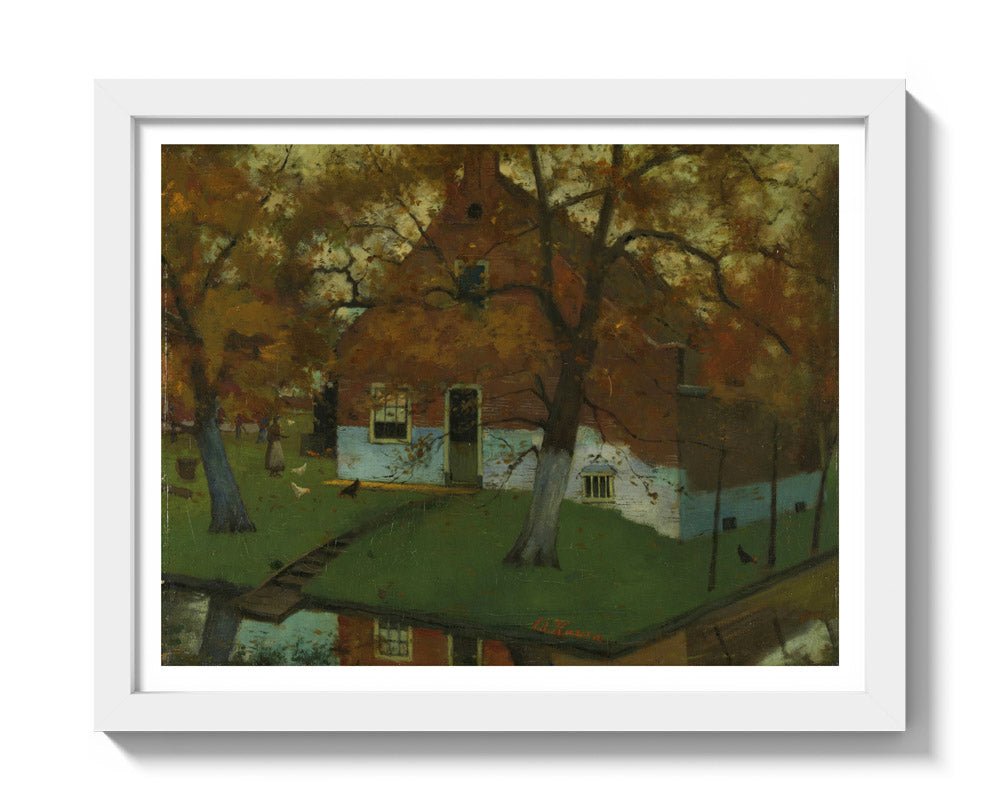 Farm in the Province of North Holland by Eduard Karsen - Small / With Margin / White Frame
