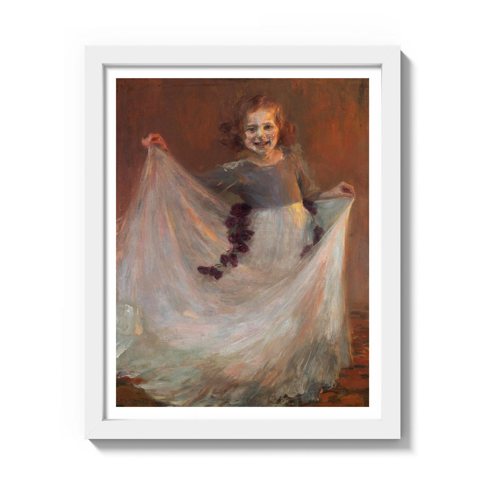 Children's dance by Eugenie Breithut-Munk - Small / With Margin / White Frame
